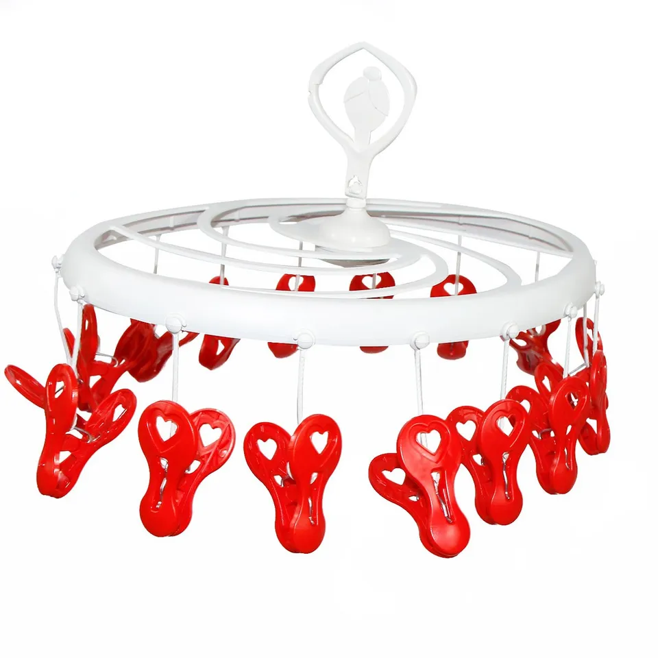 Varal Bailarina Love 16 prendedores - Lavanderia Poly Play, foto do produto em fundo branco