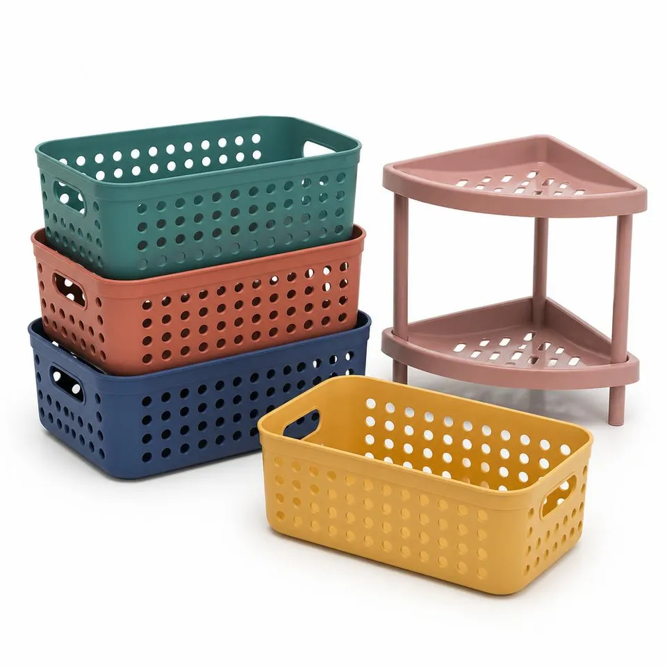 Cesto Organizador Vazado - Organização Poly Play, foto do produto em fundo branco - vista alternativa